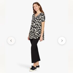 Masai Copenhagen Animal Print Delina Short Sleeve Top Size Medium